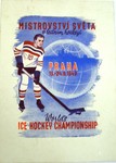 Příležitostní karta k MS v hokeji v Praze 1947